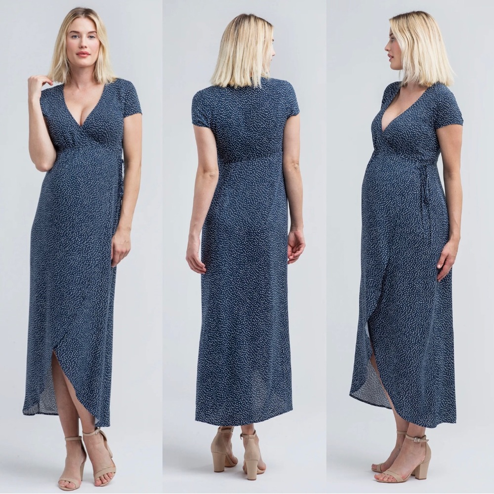 Nom Maternity Delilah Wrap Maxi Dress